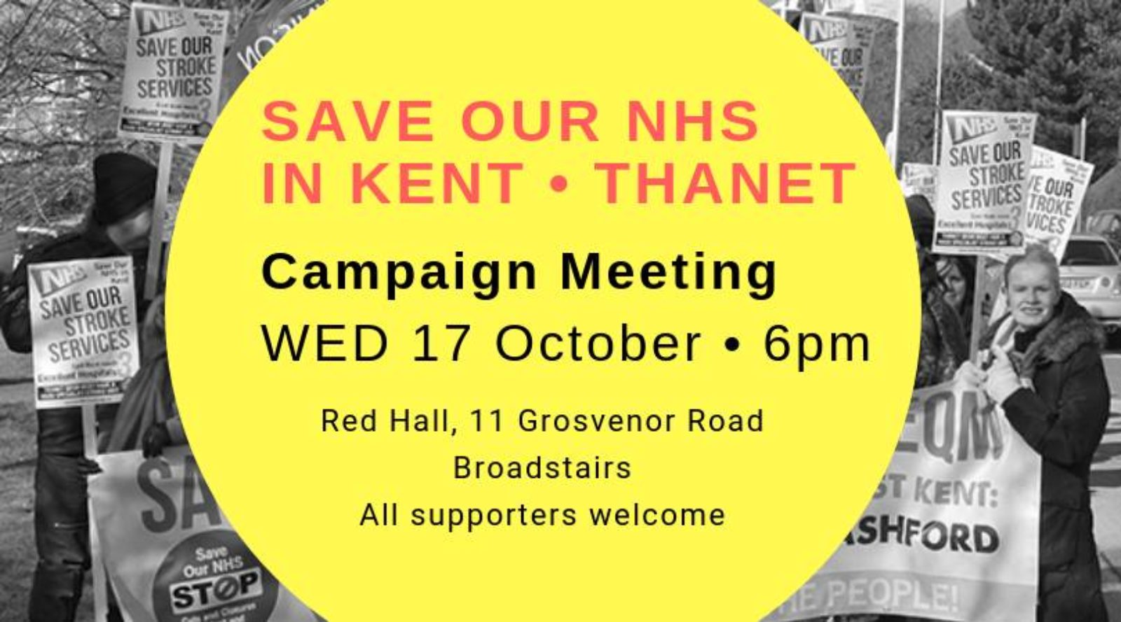 Save Our NHS in Kent Campaign Meeting 17th October at 6pm