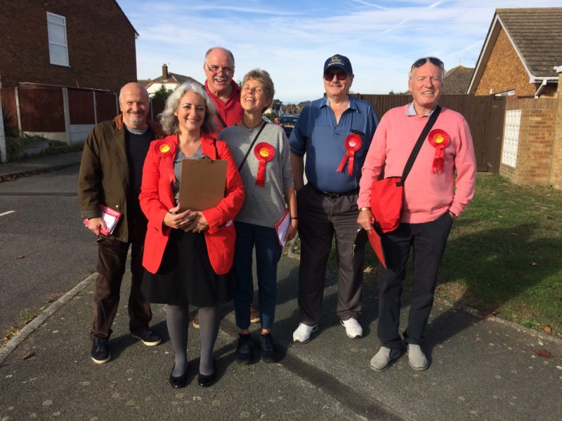 Rebecca Gordon-Nesbitt Canvassing in Cliftonville with Labour activists