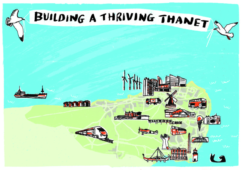 Building a Thriving Thanet drawing of Thanet