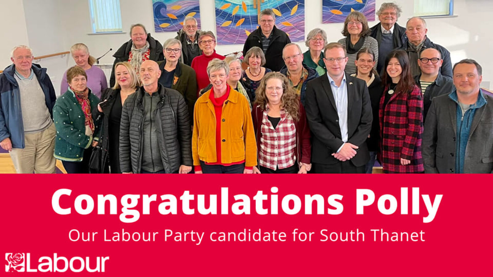 A picture of Polly with members of the South Thanet CLP